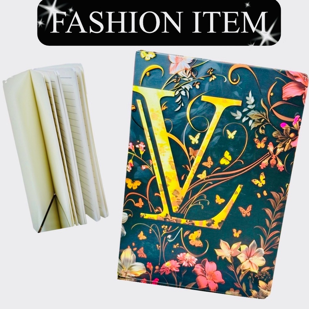 A-1CS-1A: NOTEBOOK: Brown & Gold Featuring a Majestic Floral Arrangement, NWOT